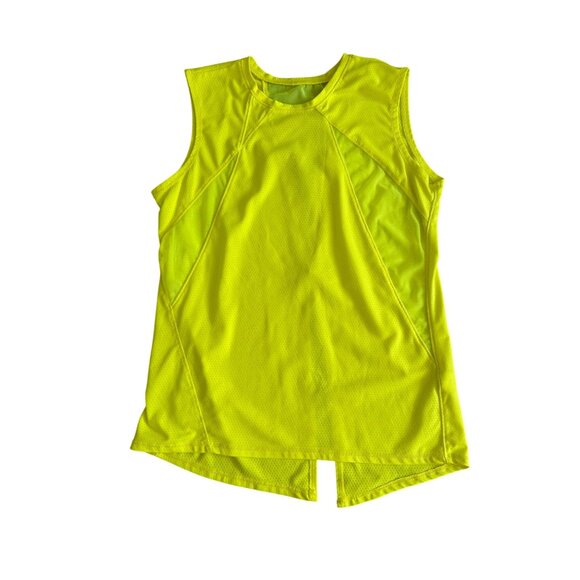 LUCKY IN LOVE X Bethanie Mattek Sands Court Worn Yellow Tank Top Size Small - Picture 3 of 7